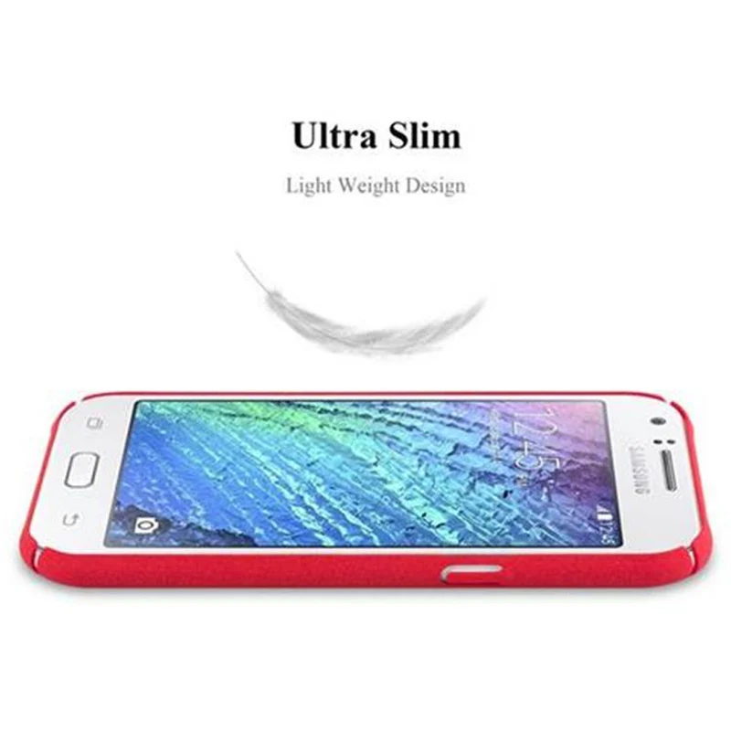 Cadorabo Hülle kompatibel mit Samsung Galaxy J1 2015 Hard Case Schutzhülle in Frosted Optik gegen Kratzer und Stöße