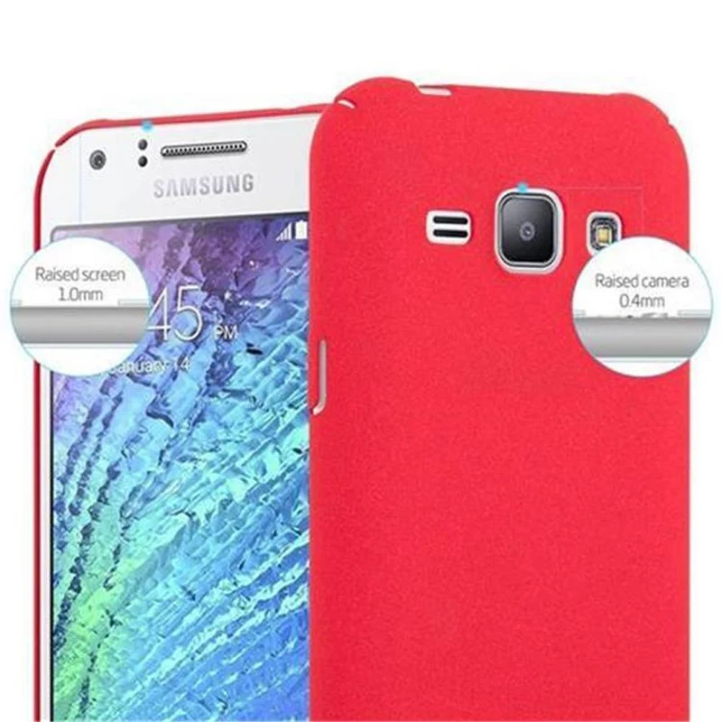 Cadorabo Hülle kompatibel mit Samsung Galaxy J1 2015 Hard Case Schutzhülle in Frosted Optik gegen Kratzer und Stöße