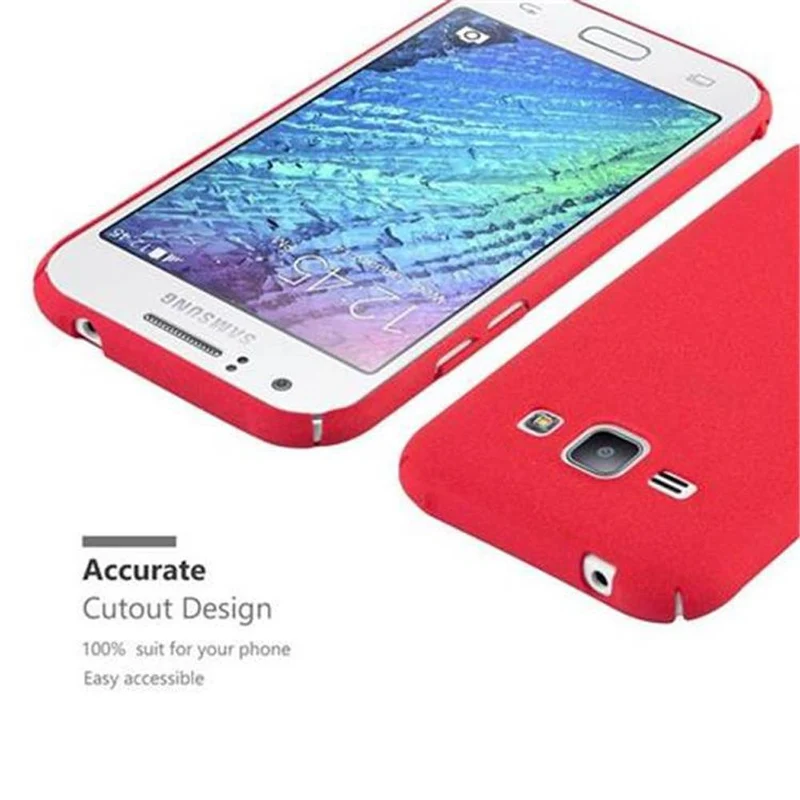 Cadorabo Hülle kompatibel mit Samsung Galaxy J1 2015 Hard Case Schutzhülle in Frosted Optik gegen Kratzer und Stöße