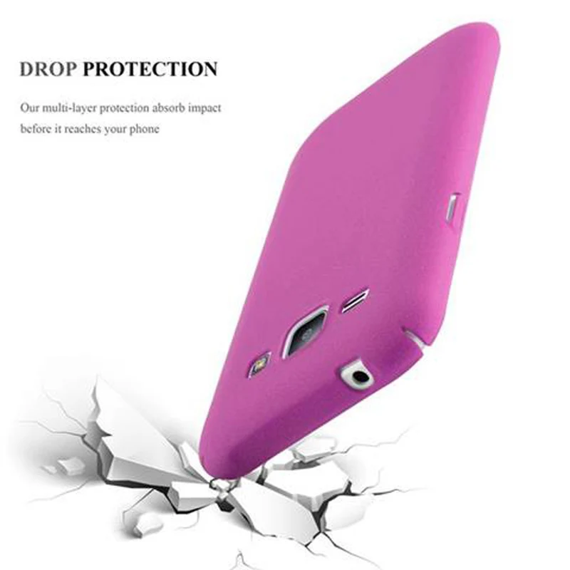 Cadorabo Hülle kompatibel mit Samsung Galaxy J1 2015 Hard Case Schutzhülle in Frosted Optik gegen Kratzer und Stöße