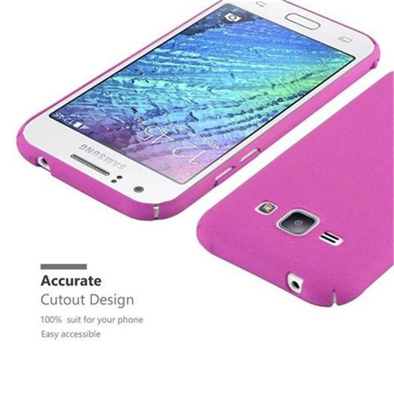 Cadorabo Hülle kompatibel mit Samsung Galaxy J1 2015 Hard Case Schutzhülle in Frosted Optik gegen Kratzer und Stöße