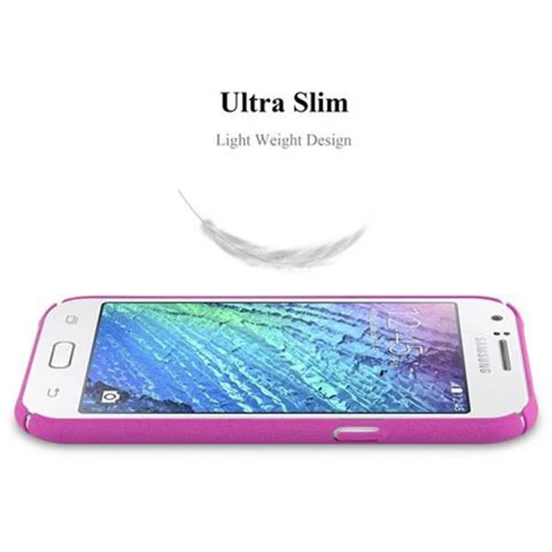 Cadorabo Hülle kompatibel mit Samsung Galaxy J1 2015 Hard Case Schutzhülle in Frosted Optik gegen Kratzer und Stöße
