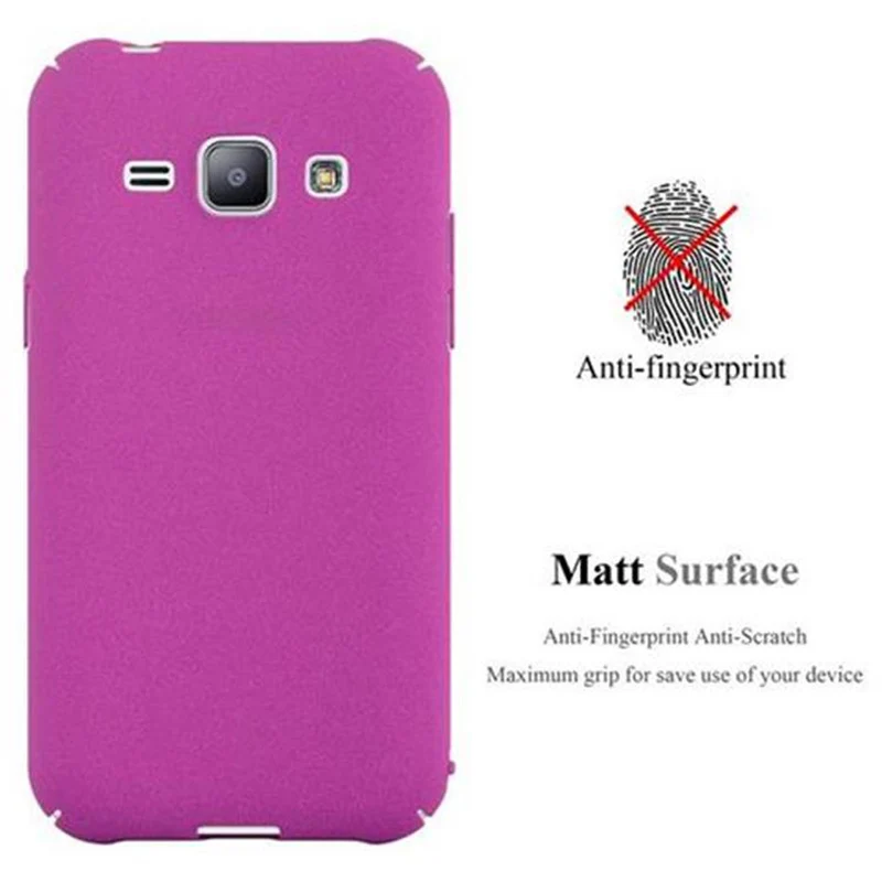Cadorabo Hülle kompatibel mit Samsung Galaxy J1 2015 Hard Case Schutzhülle in Frosted Optik gegen Kratzer und Stöße