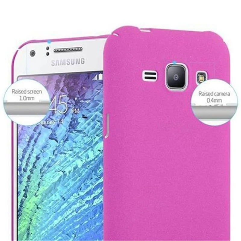 Cadorabo Hülle kompatibel mit Samsung Galaxy J1 2015 Hard Case Schutzhülle in Frosted Optik gegen Kratzer und Stöße