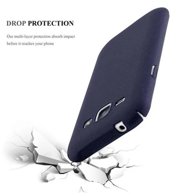 Cadorabo Hülle kompatibel mit Samsung Galaxy J1 2015 Hard Case Schutzhülle in Frosted Optik gegen Kratzer und Stöße