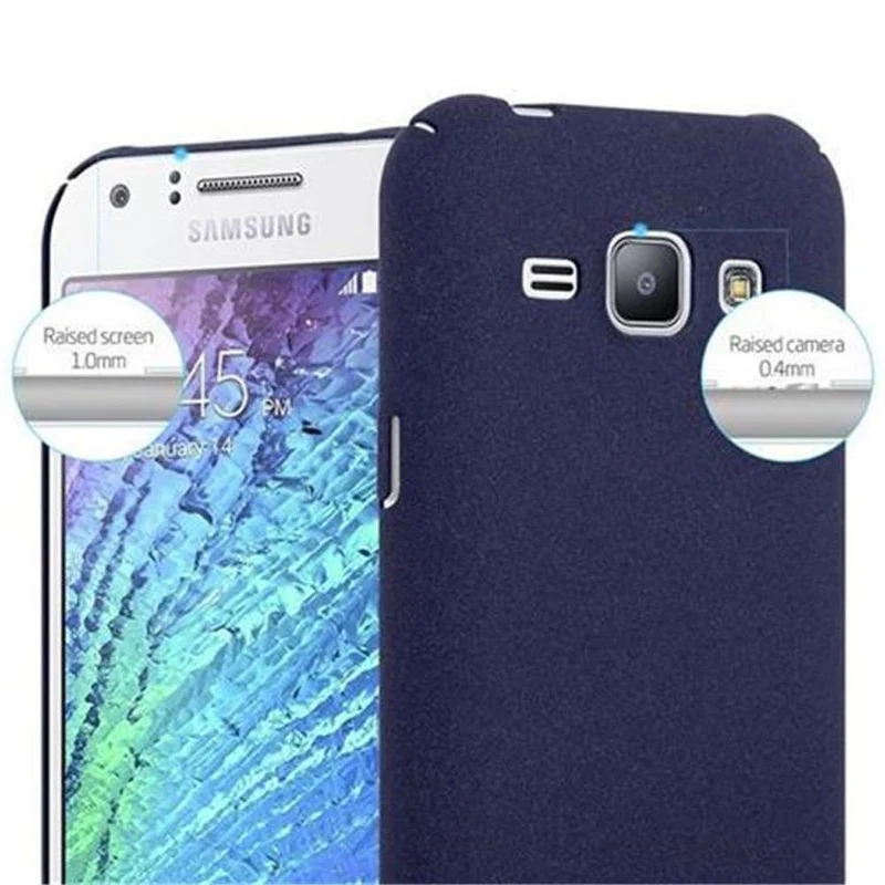 Cadorabo Hülle kompatibel mit Samsung Galaxy J1 2015 Hard Case Schutzhülle in Frosted Optik gegen Kratzer und Stöße