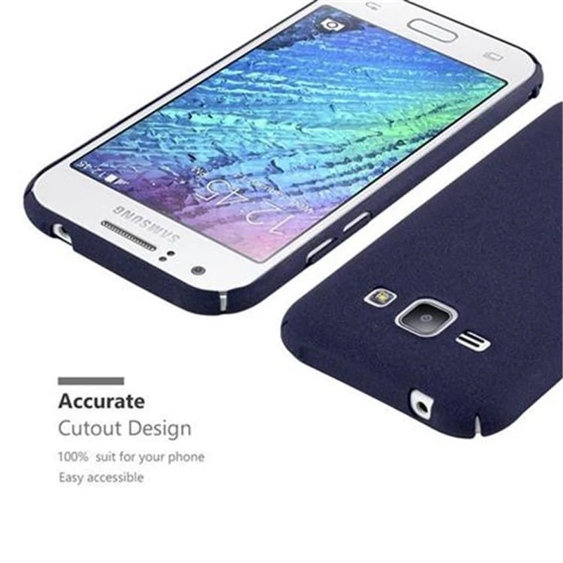 Cadorabo Hülle kompatibel mit Samsung Galaxy J1 2015 Hard Case Schutzhülle in Frosted Optik gegen Kratzer und Stöße