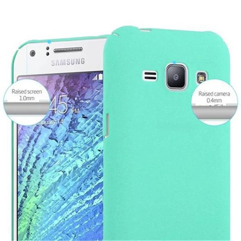 Cadorabo Hülle kompatibel mit Samsung Galaxy J1 2015 Hard Case Schutzhülle in Frosted Optik gegen Kratzer und Stöße