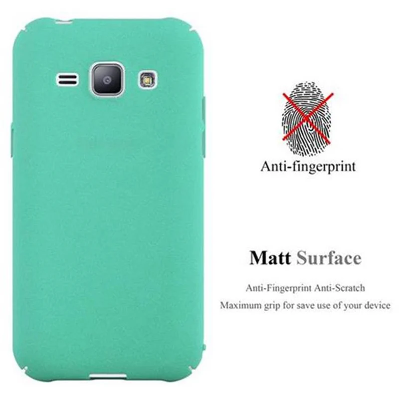 Cadorabo Hülle kompatibel mit Samsung Galaxy J1 2015 Hard Case Schutzhülle in Frosted Optik gegen Kratzer und Stöße