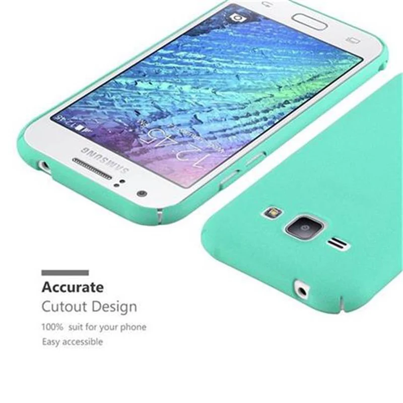 Cadorabo Hülle kompatibel mit Samsung Galaxy J1 2015 Hard Case Schutzhülle in Frosted Optik gegen Kratzer und Stöße