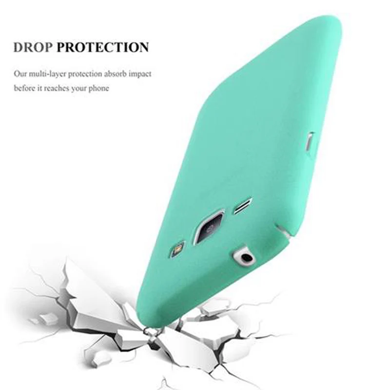 Cadorabo Hülle kompatibel mit Samsung Galaxy J1 2015 Hard Case Schutzhülle in Frosted Optik gegen Kratzer und Stöße