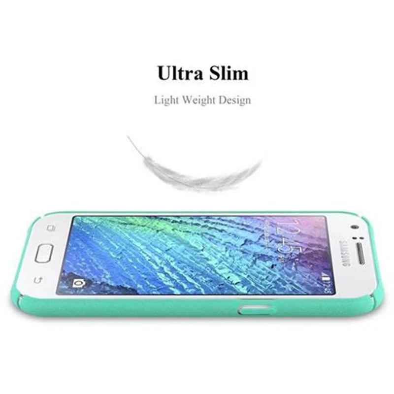 Cadorabo Hülle kompatibel mit Samsung Galaxy J1 2015 Hard Case Schutzhülle in Frosted Optik gegen Kratzer und Stöße