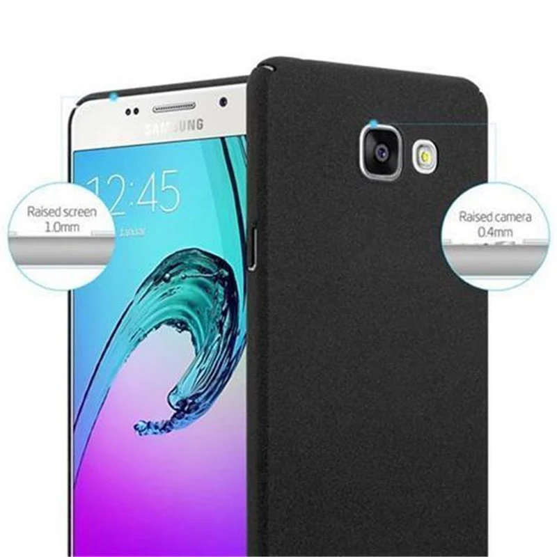 Cadorabo Hülle kompatibel mit Samsung Galaxy A5 2016 Hard Case Schutzhülle in Frosted Optik gegen Kratzer und Stöße