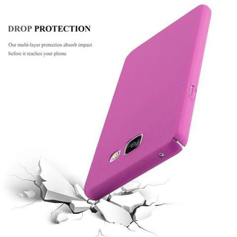Cadorabo Hülle kompatibel mit Samsung Galaxy A5 2016 Hard Case Schutzhülle in Frosted Optik gegen Kratzer und Stöße
