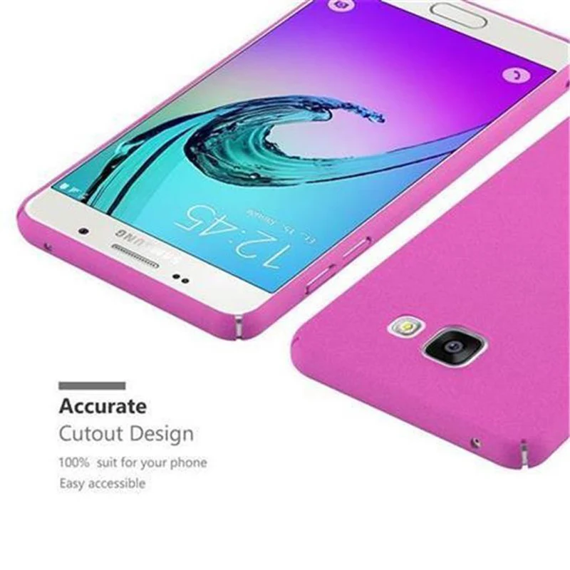 Cadorabo Hülle kompatibel mit Samsung Galaxy A5 2016 Hard Case Schutzhülle in Frosted Optik gegen Kratzer und Stöße