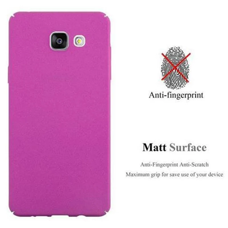 Cadorabo Hülle kompatibel mit Samsung Galaxy A5 2016 Hard Case Schutzhülle in Frosted Optik gegen Kratzer und Stöße