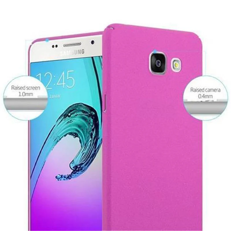 Cadorabo Hülle kompatibel mit Samsung Galaxy A5 2016 Hard Case Schutzhülle in Frosted Optik gegen Kratzer und Stöße
