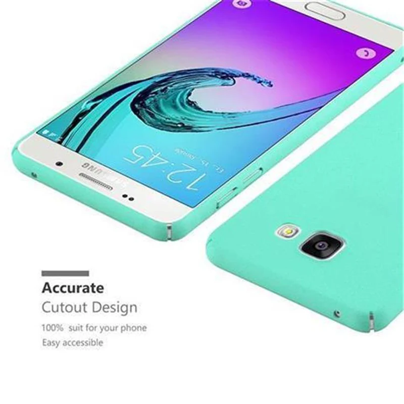 Cadorabo Hülle kompatibel mit Samsung Galaxy A5 2016 Hard Case Schutzhülle in Frosted Optik gegen Kratzer und Stöße