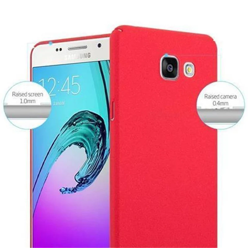 Cadorabo Hülle kompatibel mit Samsung Galaxy A3 2016 Hard Case Schutzhülle in Frosted Optik gegen Kratzer und Stöße