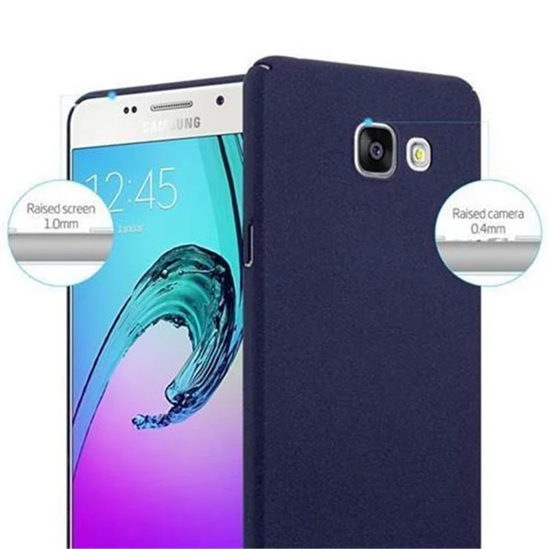 Cadorabo Hülle kompatibel mit Samsung Galaxy A3 2016 Hard Case Schutzhülle in Frosted Optik gegen Kratzer und Stöße