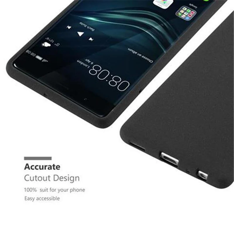 Cadorabo Hülle kompatibel mit Huawei P9 Schutzhülle aus flexiblem TPU Silikon