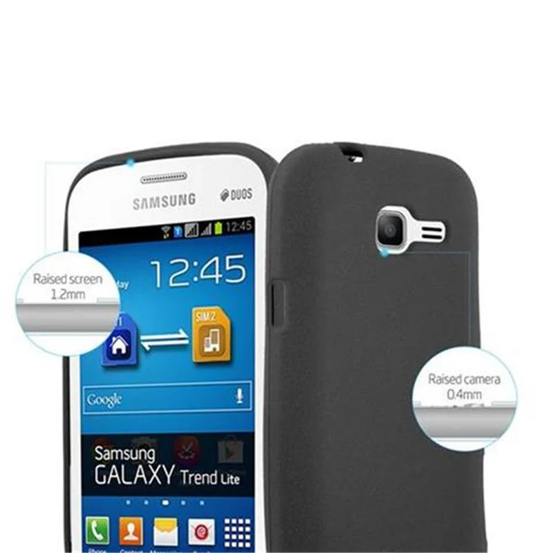 Cadorabo Hülle kompatibel mit Samsung Galaxy TREND LITE Schutzhülle aus flexiblem TPU Silikon