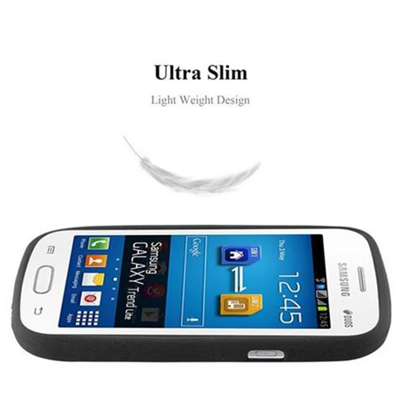 Cadorabo Hülle kompatibel mit Samsung Galaxy TREND LITE Schutzhülle aus flexiblem TPU Silikon