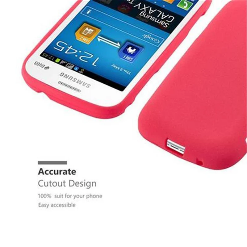 Cadorabo Hülle kompatibel mit Samsung Galaxy TREND LITE Schutzhülle aus flexiblem TPU Silikon