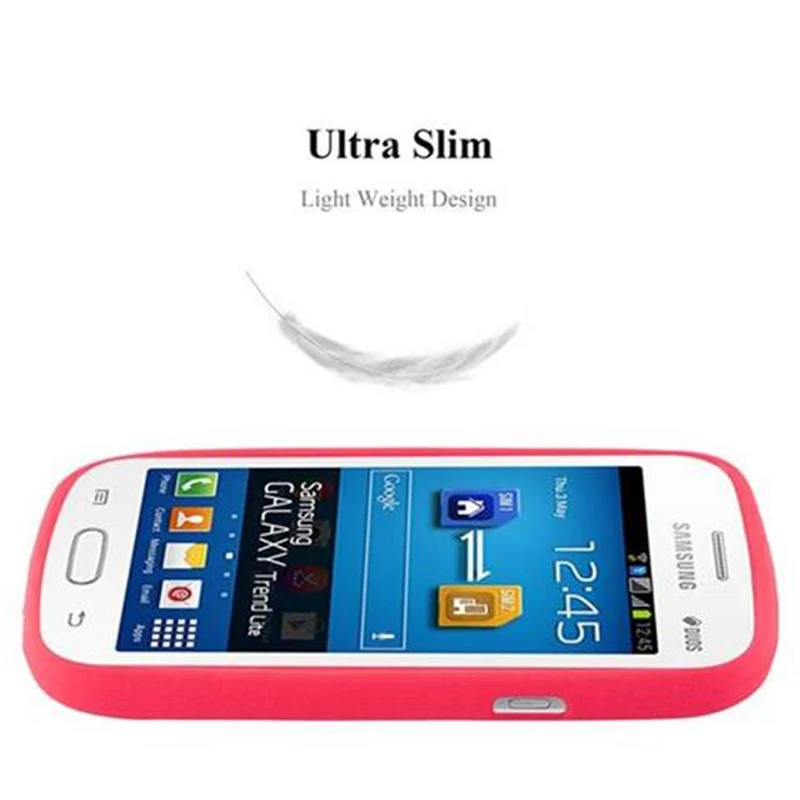 Cadorabo Hülle kompatibel mit Samsung Galaxy TREND LITE Schutzhülle aus flexiblem TPU Silikon