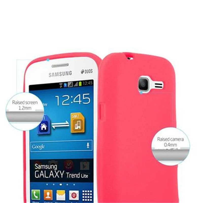 Cadorabo Hülle kompatibel mit Samsung Galaxy TREND LITE Schutzhülle aus flexiblem TPU Silikon