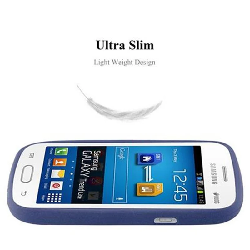 Cadorabo Hülle kompatibel mit Samsung Galaxy TREND LITE Schutzhülle aus flexiblem TPU Silikon