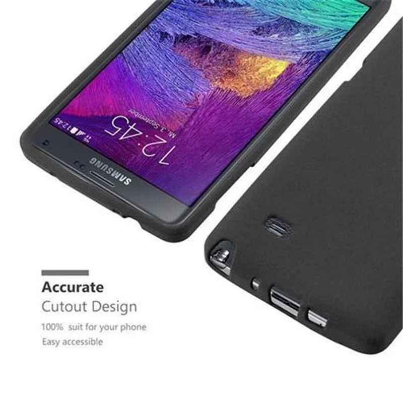 Cadorabo Hülle kompatibel mit Samsung Galaxy NOTE 4 Schutzhülle aus flexiblem TPU Silikon