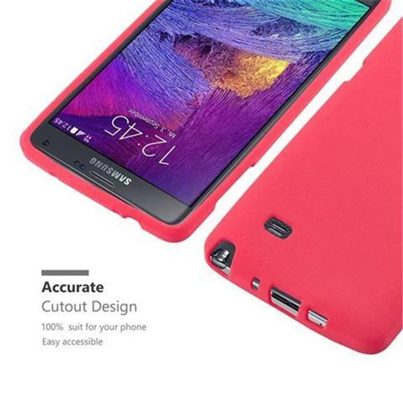 Cadorabo Hülle kompatibel mit Samsung Galaxy NOTE 4 Schutzhülle aus flexiblem TPU Silikon