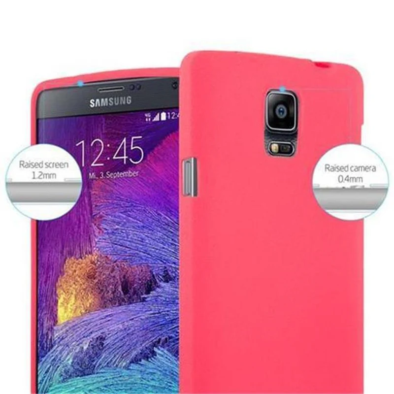 Cadorabo Hülle kompatibel mit Samsung Galaxy NOTE 4 Schutzhülle aus flexiblem TPU Silikon