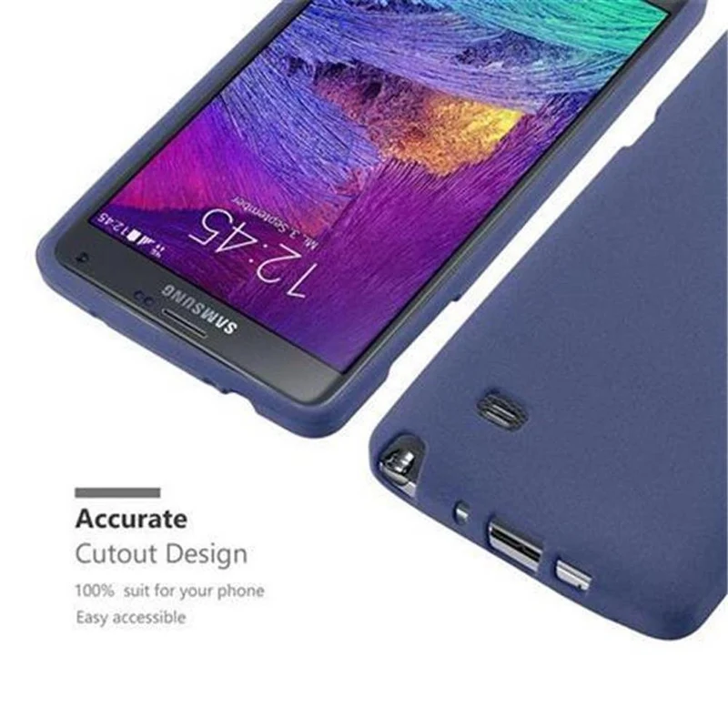 Cadorabo Hülle kompatibel mit Samsung Galaxy NOTE 4 Schutzhülle aus flexiblem TPU Silikon
