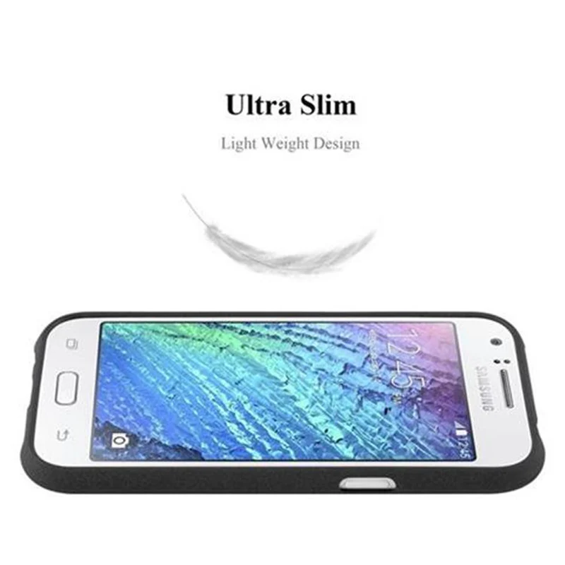 Cadorabo Hülle kompatibel mit Samsung Galaxy J1 2015 Schutzhülle aus flexiblem TPU Silikon