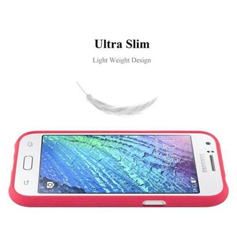 Cadorabo Hülle kompatibel mit Samsung Galaxy J1 2015 Schutzhülle aus flexiblem TPU Silikon