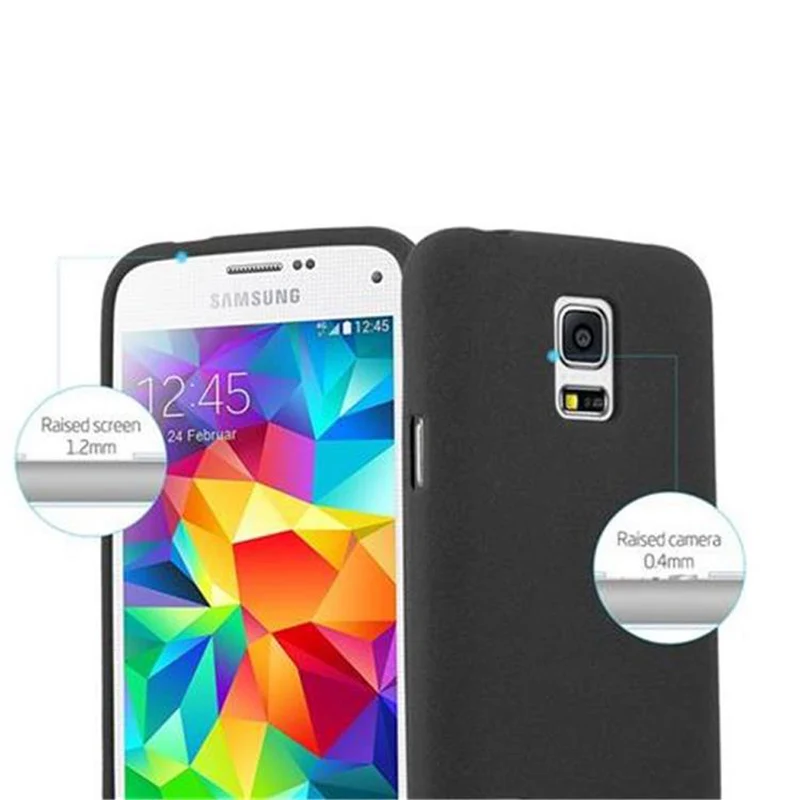 Cadorabo Hülle kompatibel mit Samsung Galaxy S5 MINI / S5 MINI DUOS Schutzhülle aus flexiblem TPU Silikon
