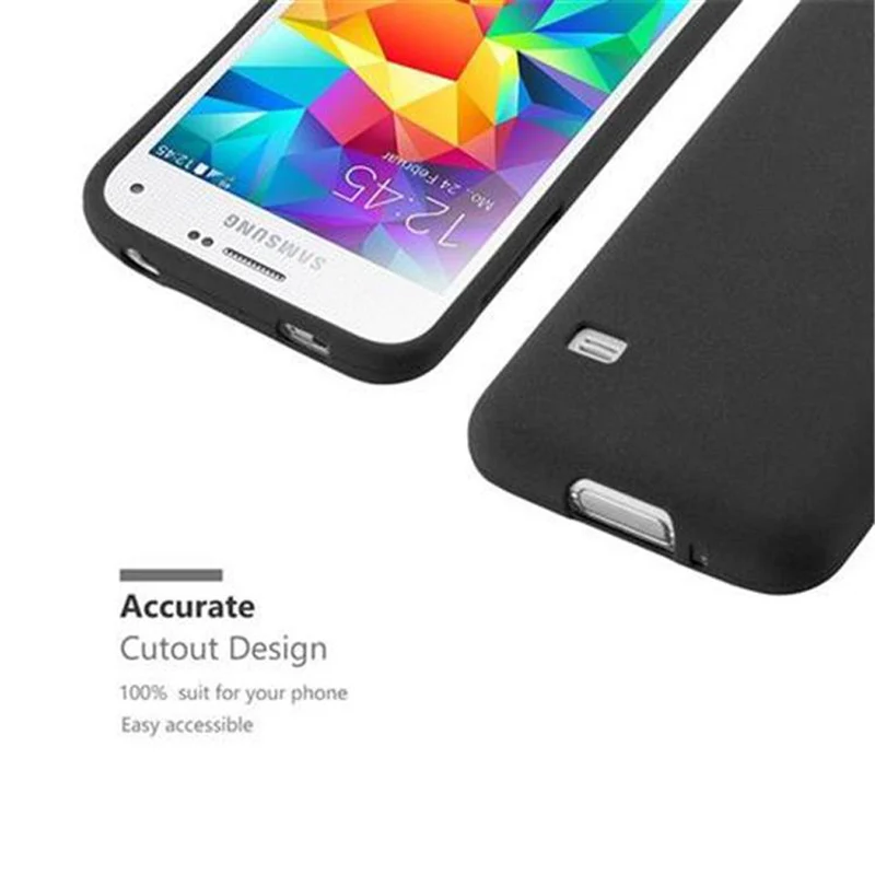 Cadorabo Hülle kompatibel mit Samsung Galaxy S5 MINI / S5 MINI DUOS Schutzhülle aus flexiblem TPU Silikon