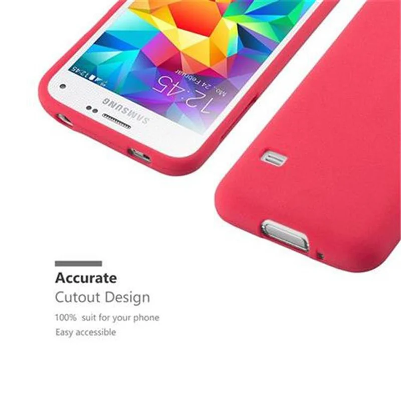 Cadorabo Hülle kompatibel mit Samsung Galaxy S5 MINI / S5 MINI DUOS Schutzhülle aus flexiblem TPU Silikon