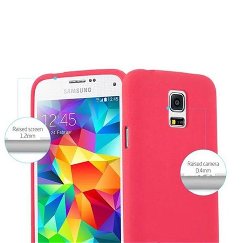 Cadorabo Hülle kompatibel mit Samsung Galaxy S5 MINI / S5 MINI DUOS Schutzhülle aus flexiblem TPU Silikon