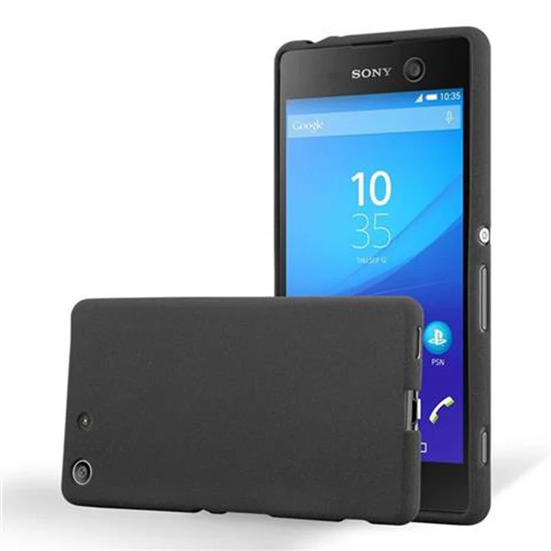 Cadorabo Hülle kompatibel mit Sony Xperia M5 Schutzhülle aus flexiblem TPU Silikon