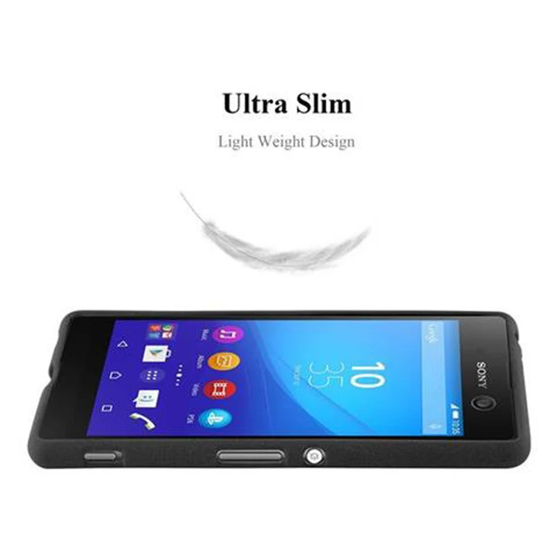 Cadorabo Hülle kompatibel mit Sony Xperia M5 Schutzhülle aus flexiblem TPU Silikon