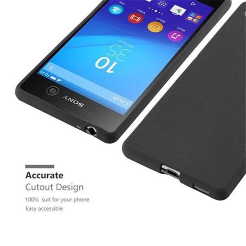 Cadorabo Hülle kompatibel mit Sony Xperia M5 Schutzhülle aus flexiblem TPU Silikon
