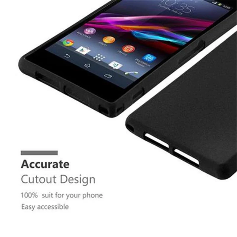 Cadorabo Hülle kompatibel mit Sony Xperia Z1 COMPACT Schutzhülle aus flexiblem TPU Silikon