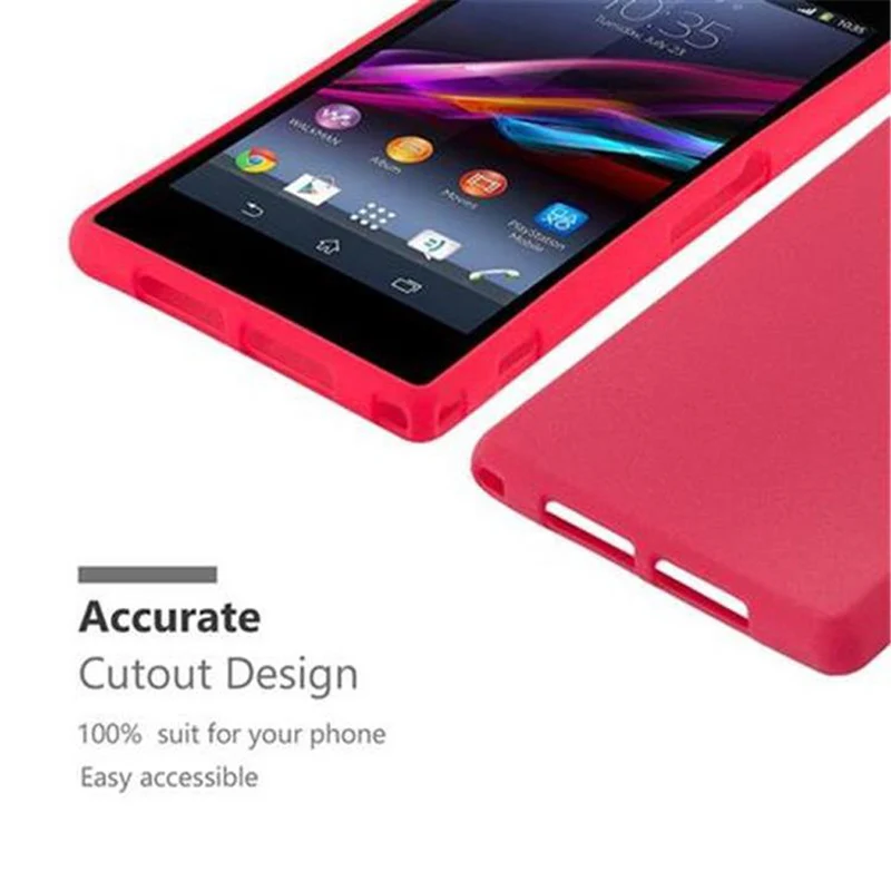 Cadorabo Hülle kompatibel mit Sony Xperia Z1 COMPACT Schutzhülle aus flexiblem TPU Silikon