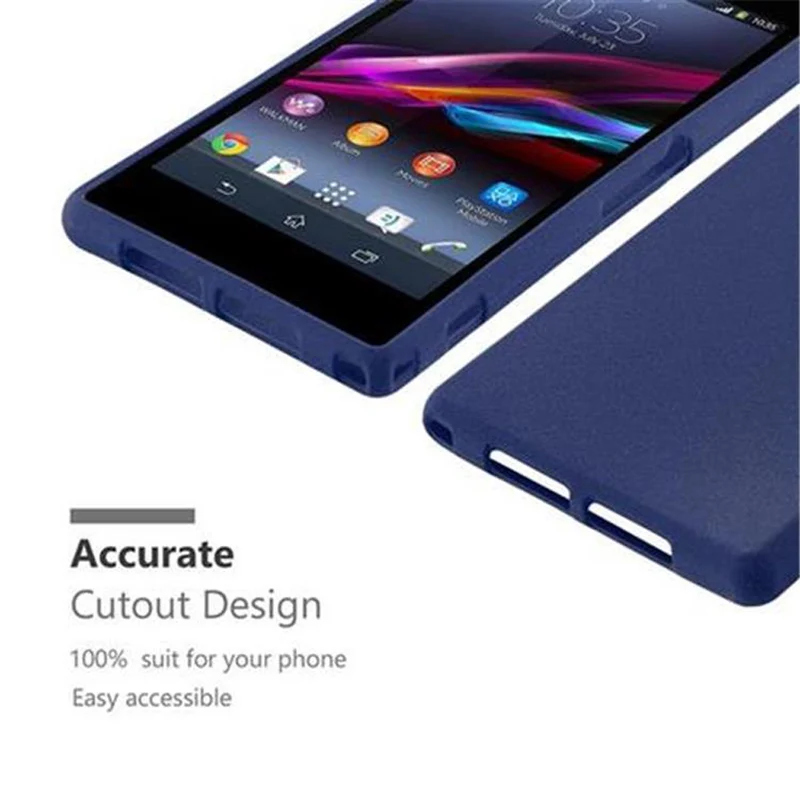 Cadorabo Hülle kompatibel mit Sony Xperia Z1 COMPACT Schutzhülle aus flexiblem TPU Silikon