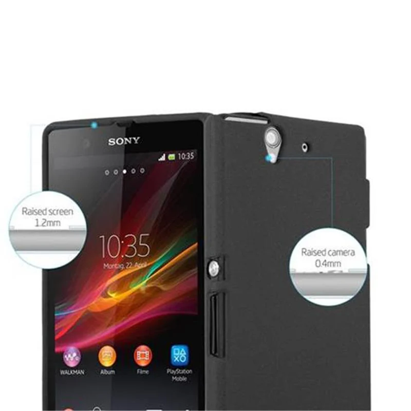 Cadorabo Hülle kompatibel mit Sony Xperia Z Schutzhülle aus flexiblem TPU Silikon