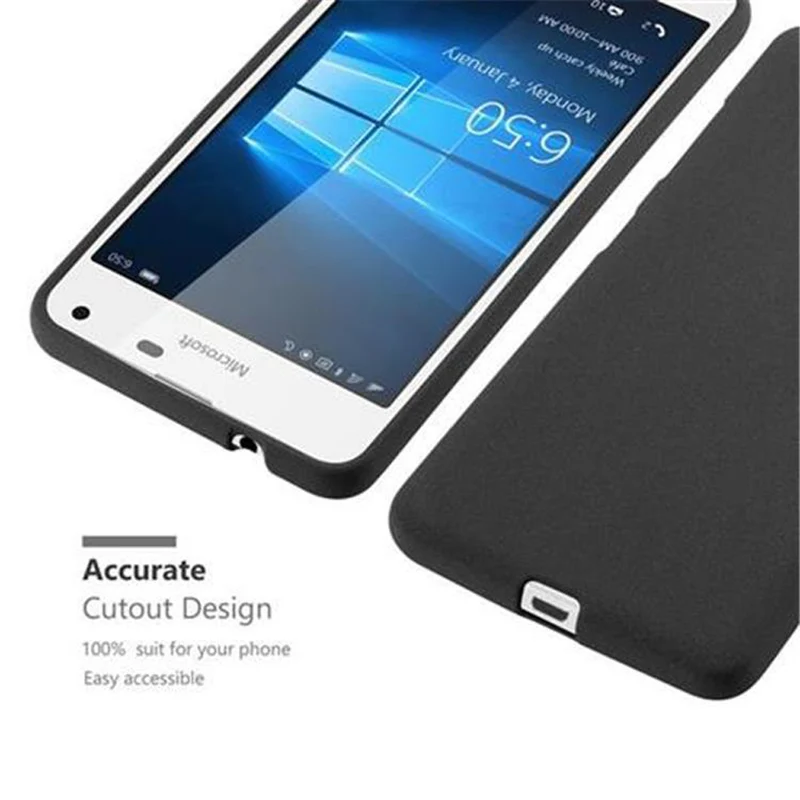 Cadorabo Hülle kompatibel mit Nokia Lumia 650 Schutzhülle aus flexiblem TPU Silikon