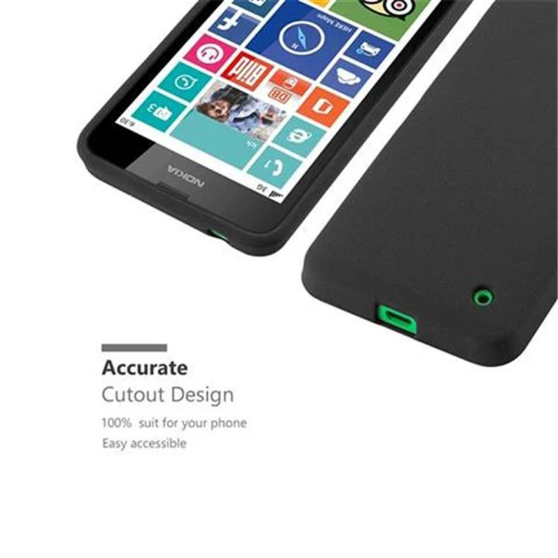 Cadorabo Hülle kompatibel mit Nokia Lumia 630 / 635 Schutzhülle aus flexiblem TPU Silikon